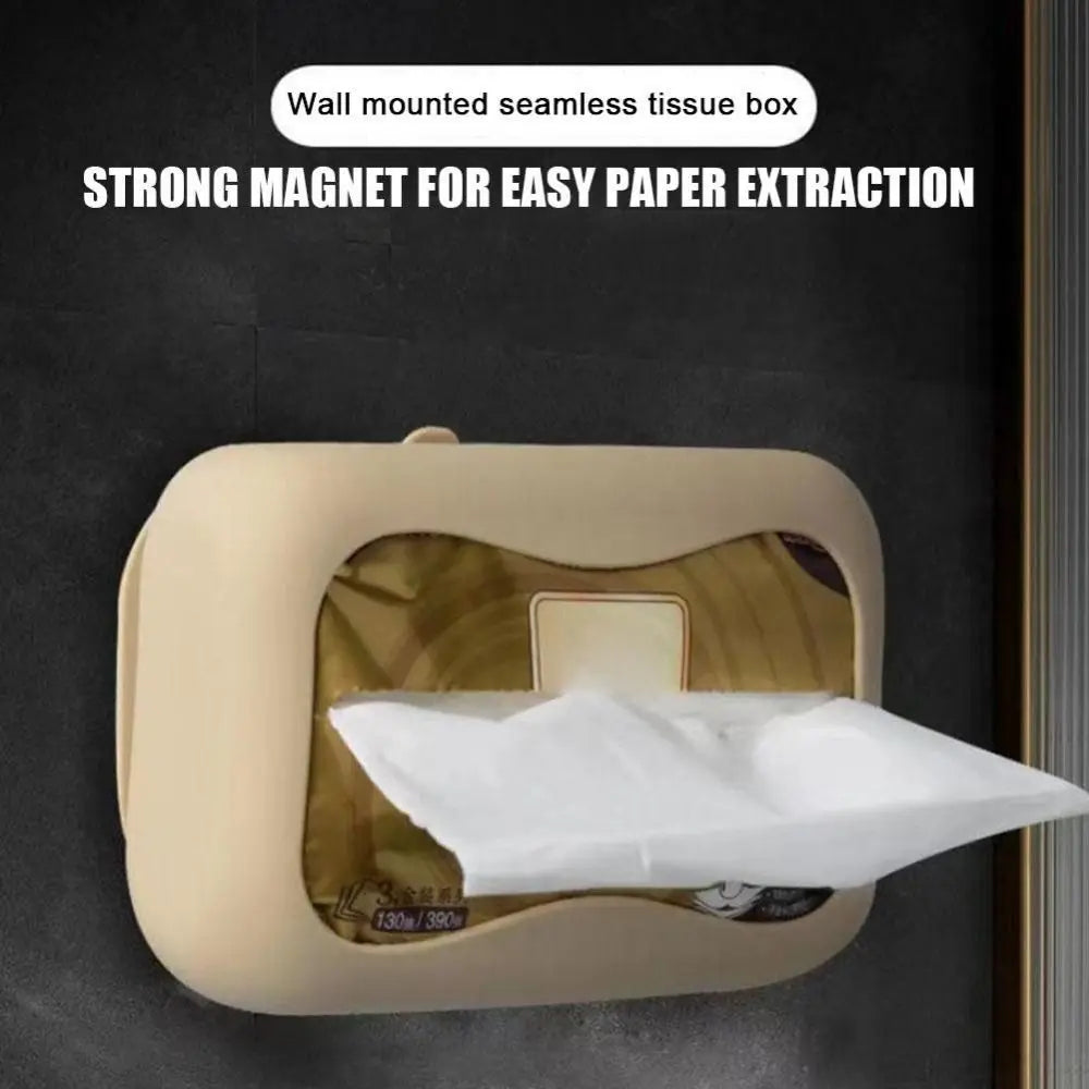 Silicone Suction Cup Tissue Box Large Capacity Desktop Drawer