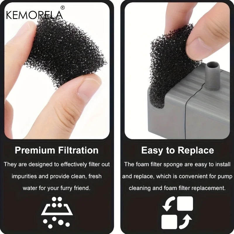 Kemorela Pet Fountain Foam Filter – Petkit Eversweet Compatible