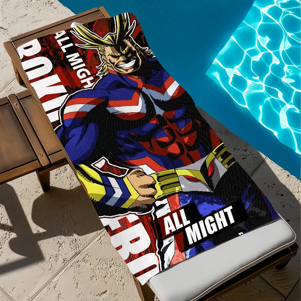 All Might Anime Quick-Dry Beach Towel | Gym, Travel & Pool