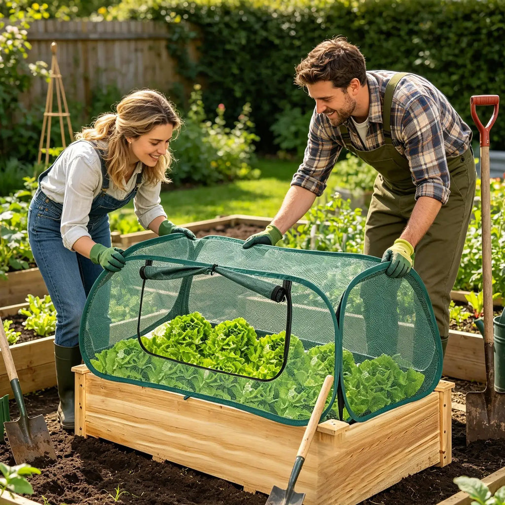 Pop-Up Garden Plant Cover Mesh Net | Bird & Pest Barrier 115x55x45cm