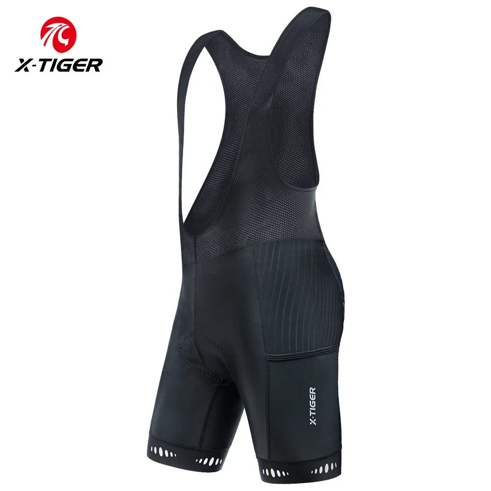 X-TIGER Men's 5D Gel Padded Cycling Shorts with Back Pocket