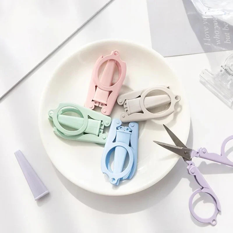 Kawaii Folding Scissors Mini Keychain | Morandi Color Craft Tool