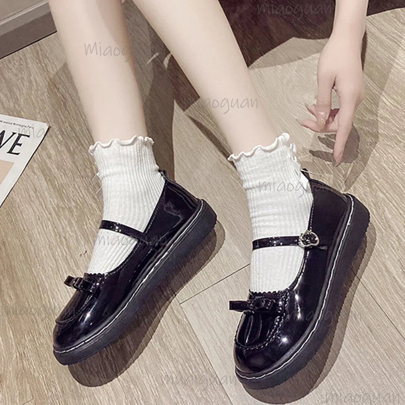 Women's Mary Jane Flat Loafers – Lolita JK Buckle Shoes