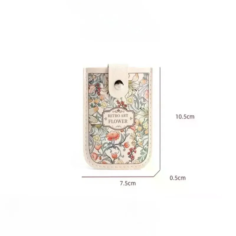 Slim Floral Pull-Out Card Holder Wallet – 5 Slots for Women