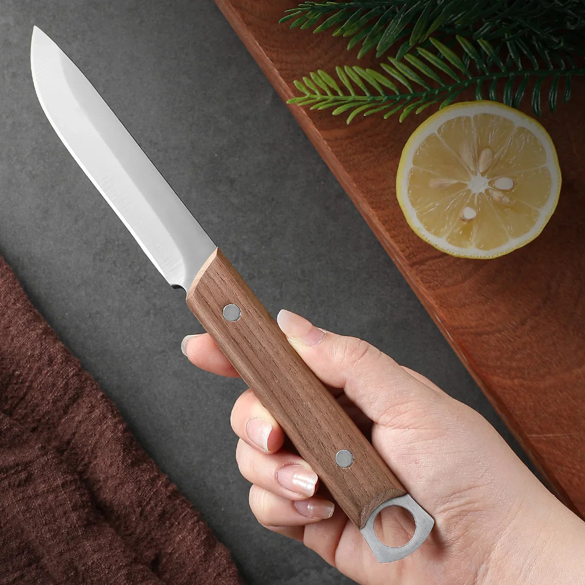 SHENJIU Hand-Forged Boning Knife – Stainless Steel & Wood Handle