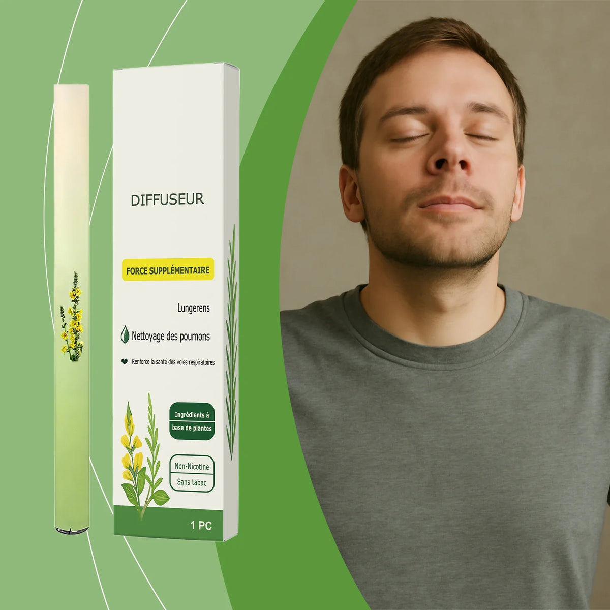 Herbal Fresh Breathing Stick – Cooling Mint Aromatherapy Inhaler