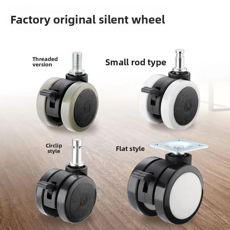 1.5" Soft Mute Office Chair Caster Replacement Wheels | Heavy Duty