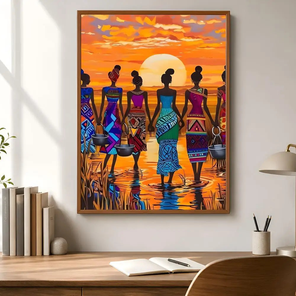 Abstract African Art Poster – Waterproof PVC Wall Sticker