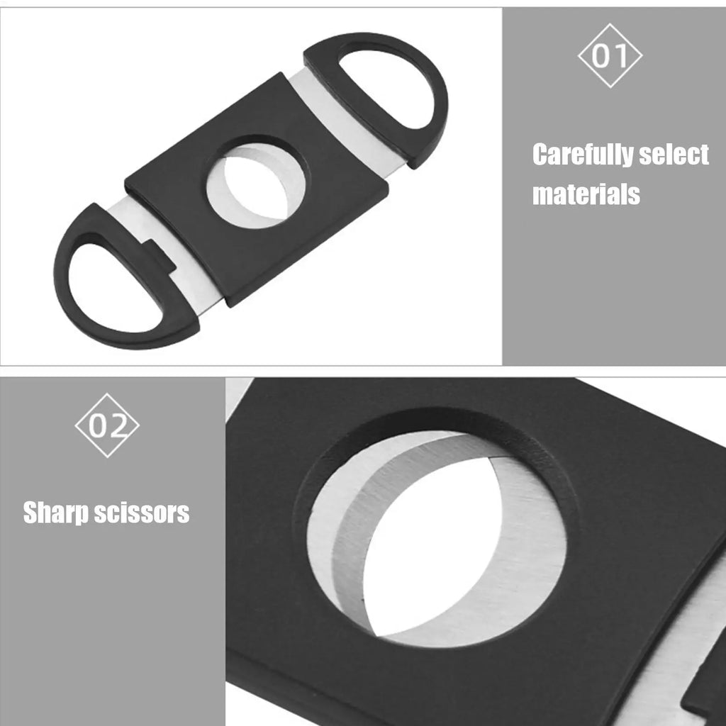 Double Blade Stainless Steel Cigar Cutter | Guillotine Style
