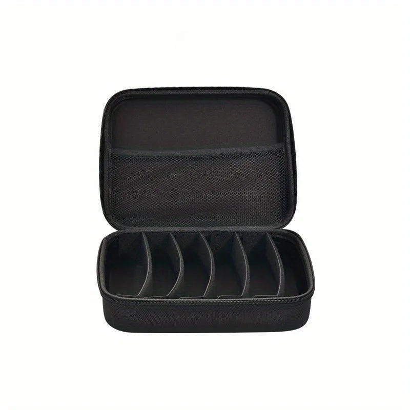 Portable Glasses Case 6 7 Adjustable Compartments Travel Storage Box
