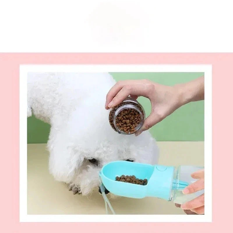 2-in-1 Portable Pet Water Bottle & Food Container | Travel