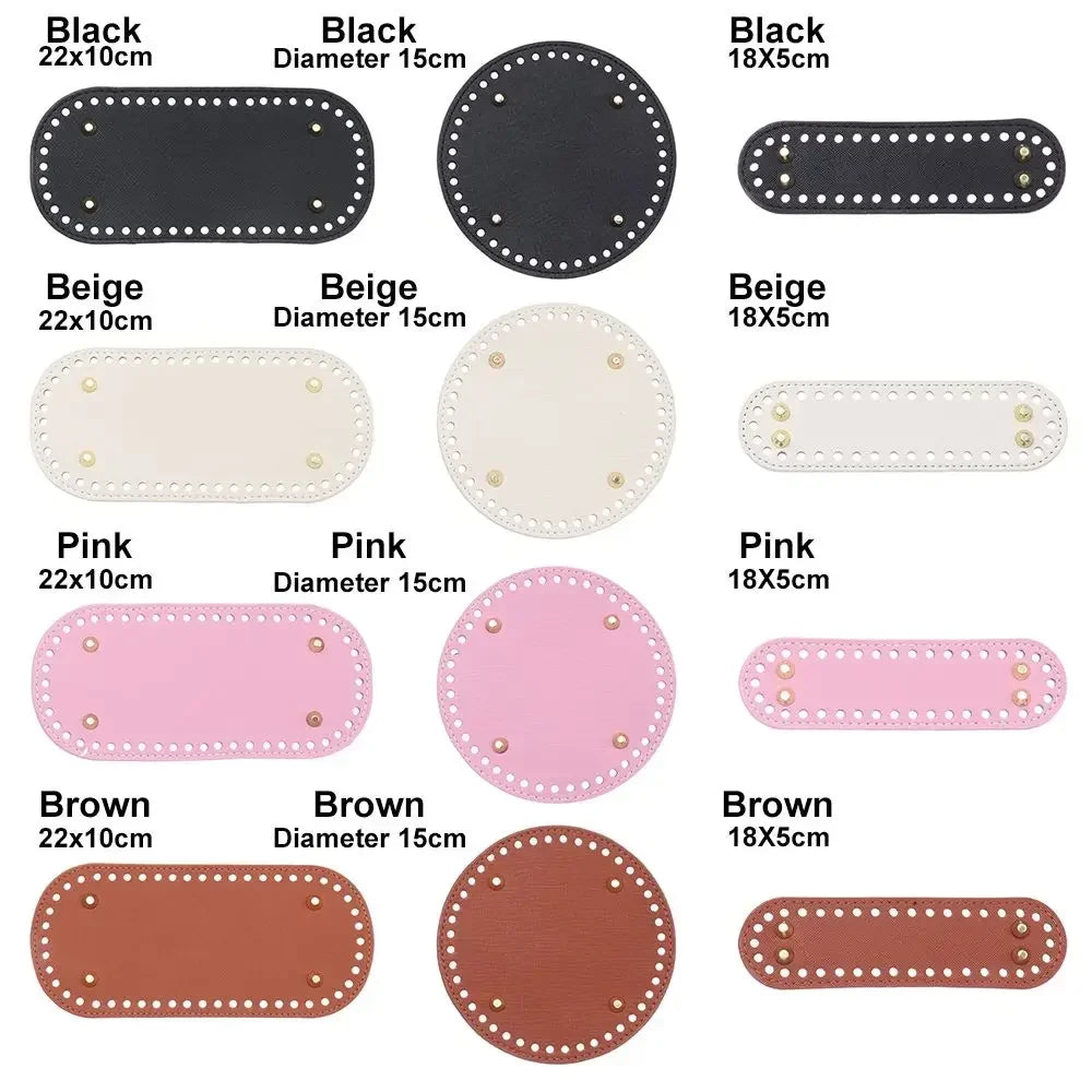Material Crochet Bag 52 Holes DIY Accessories Knitted PU Leather Long