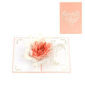 Pop Up 3D Rose Flower Card with Envelope | Wedding & Gift