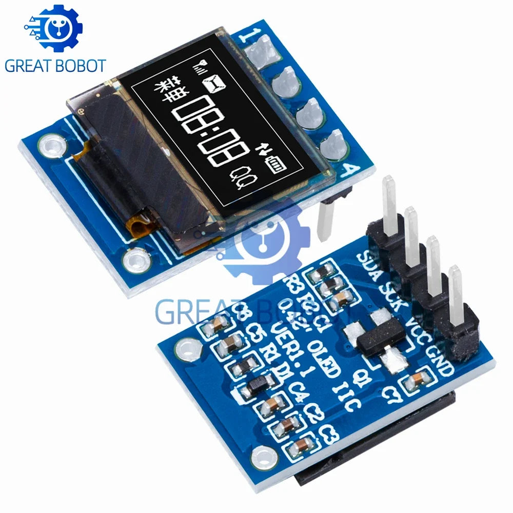 0.42" White OLED Display 72x40 I2C SPI SSD1306 for Arduino