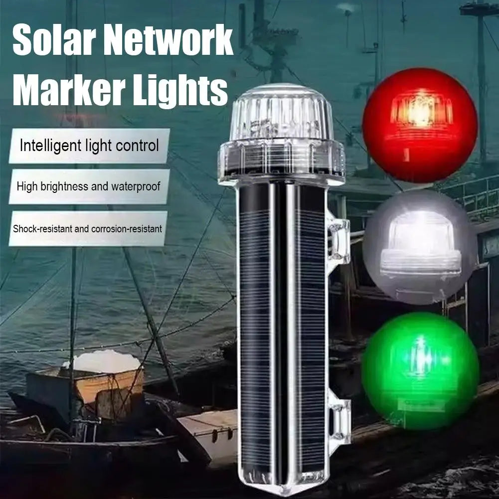 Solar Marine Signal Light – Waterproof Flashing LED Navigation