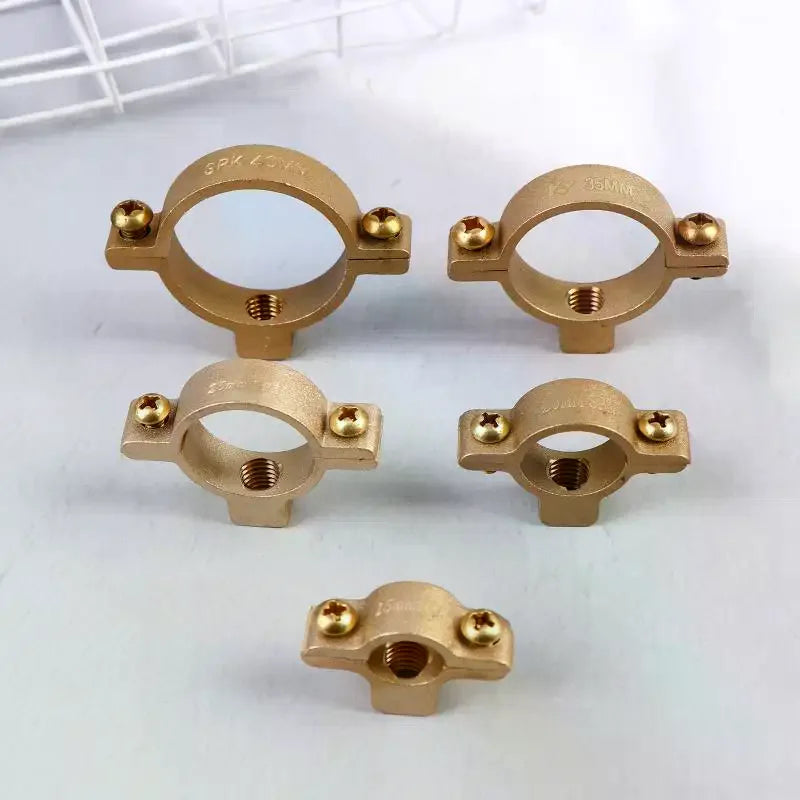 15 22 28 35 Fit OD Tube Brass M10 Pipe Clamp Bracket Support Hanger