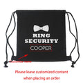 Personalized Ring Security Drawstring Backpack | Wedding Gift