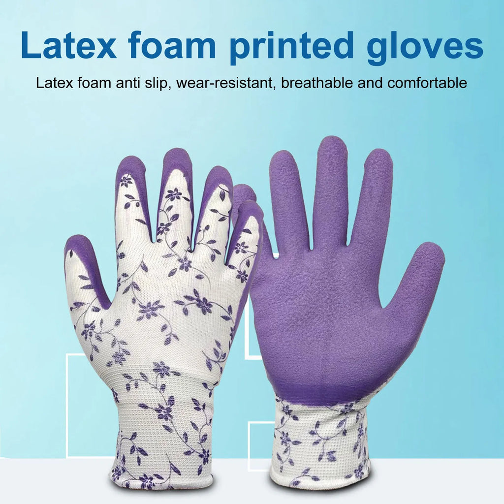 Breathable Latex Garden Gloves for Women & Men – 6 Pairs