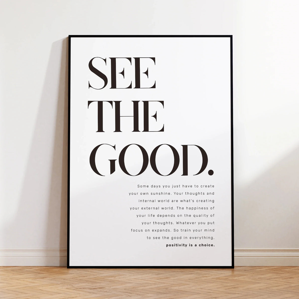 "See The Good" Inspirational Quote Canvas Wall Art Print