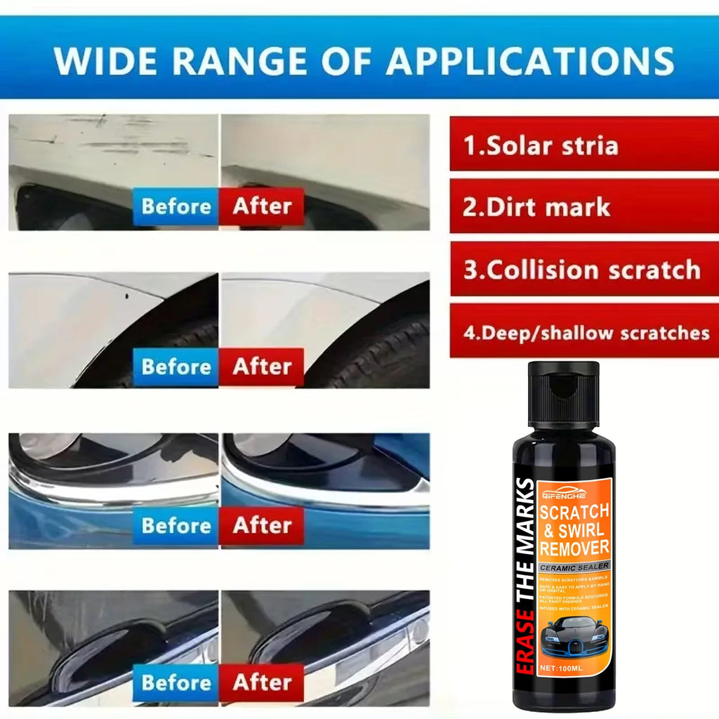 Nano Car Scratch Repair Paste Kit – Wax & Swirl Remover | TOPMVCAR