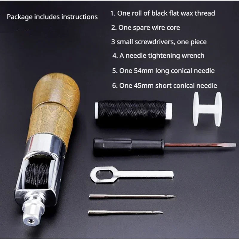 DIY Hand Sewing Machine Waxed Thread Leather Tool Craft Edge