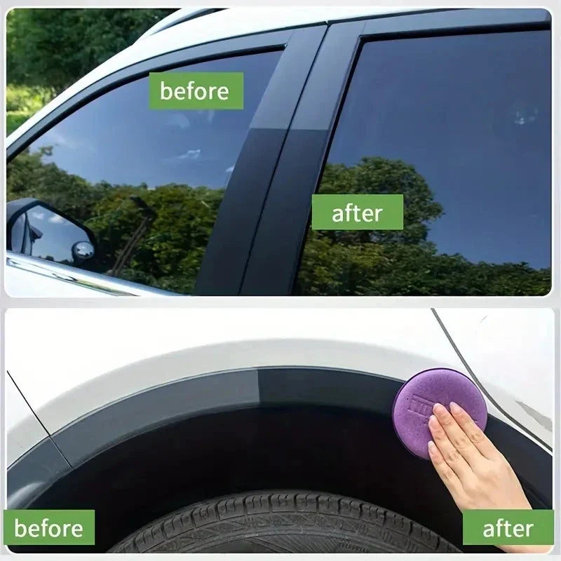 Car Plastic Restorer & Leather Renewal Wax – Back to Black