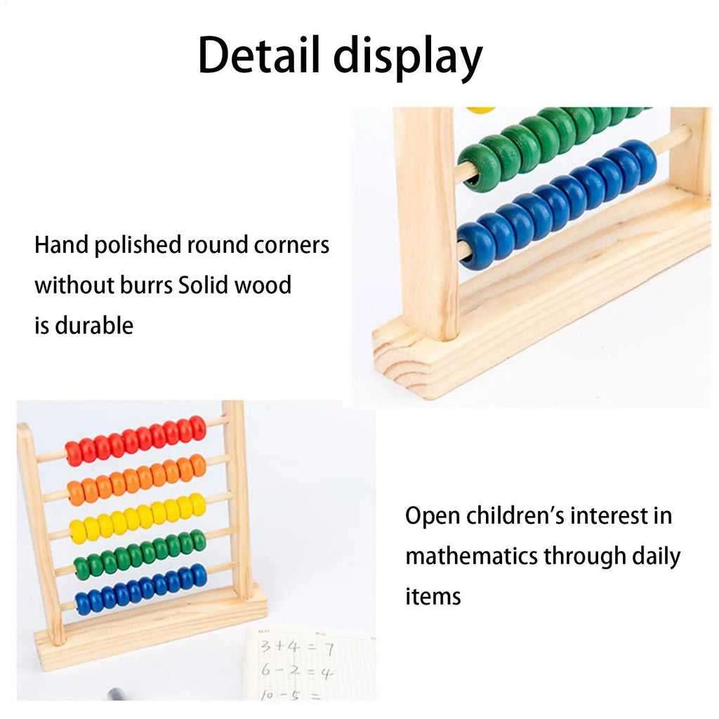 Wooden Abacus Toy – Colorful Counting Beads for Toddlers