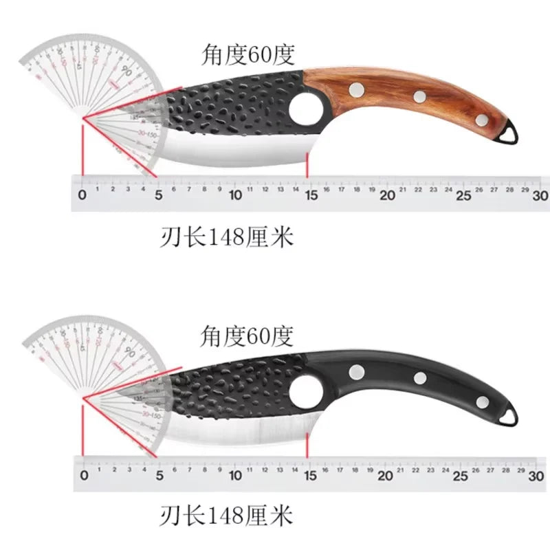 COOKCRAZE Forged Chef Knife 5Cr15 Steel Rosewood Handle & Sheath
