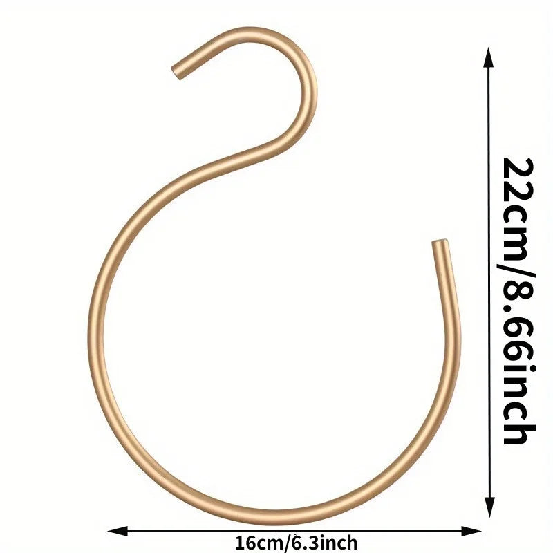 Gold S-Shaped Hanger Hooks – Heavy-Duty Closet Storage