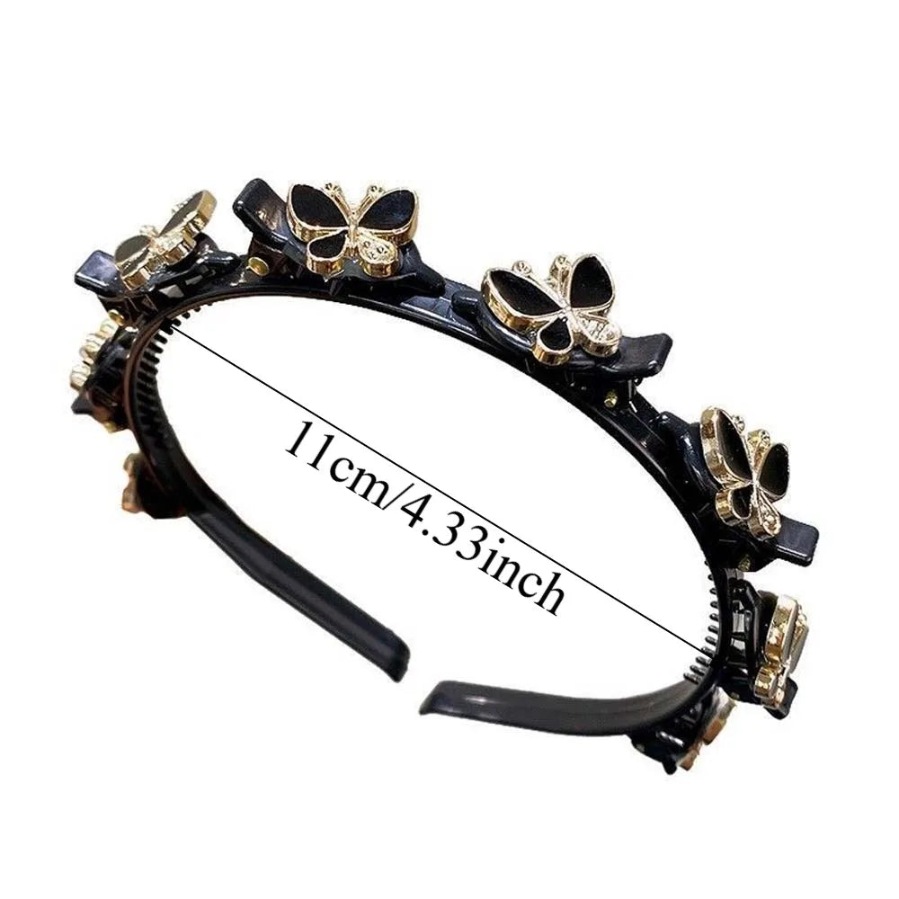Butterfly Hair Hoop – French Style Rhinestone Headband