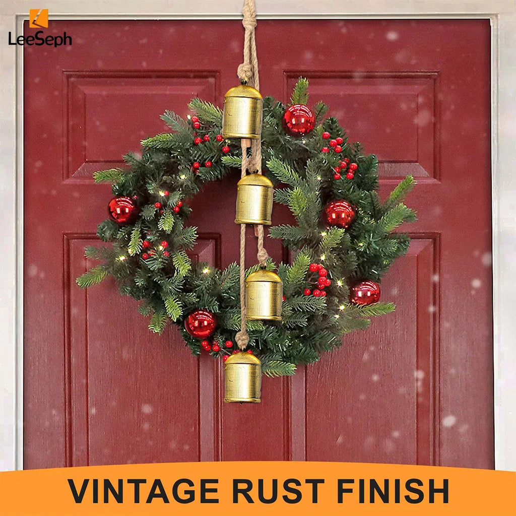 Leeseph Christmas Hanging Bell Ornaments Metal Bells Festive Holiday
