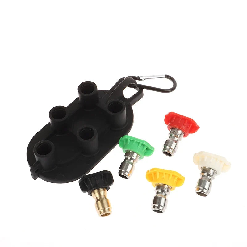 Pressure Washer Nozzle Tips Set – 5/7 Tips & Holder, 1/4" Quick Connect