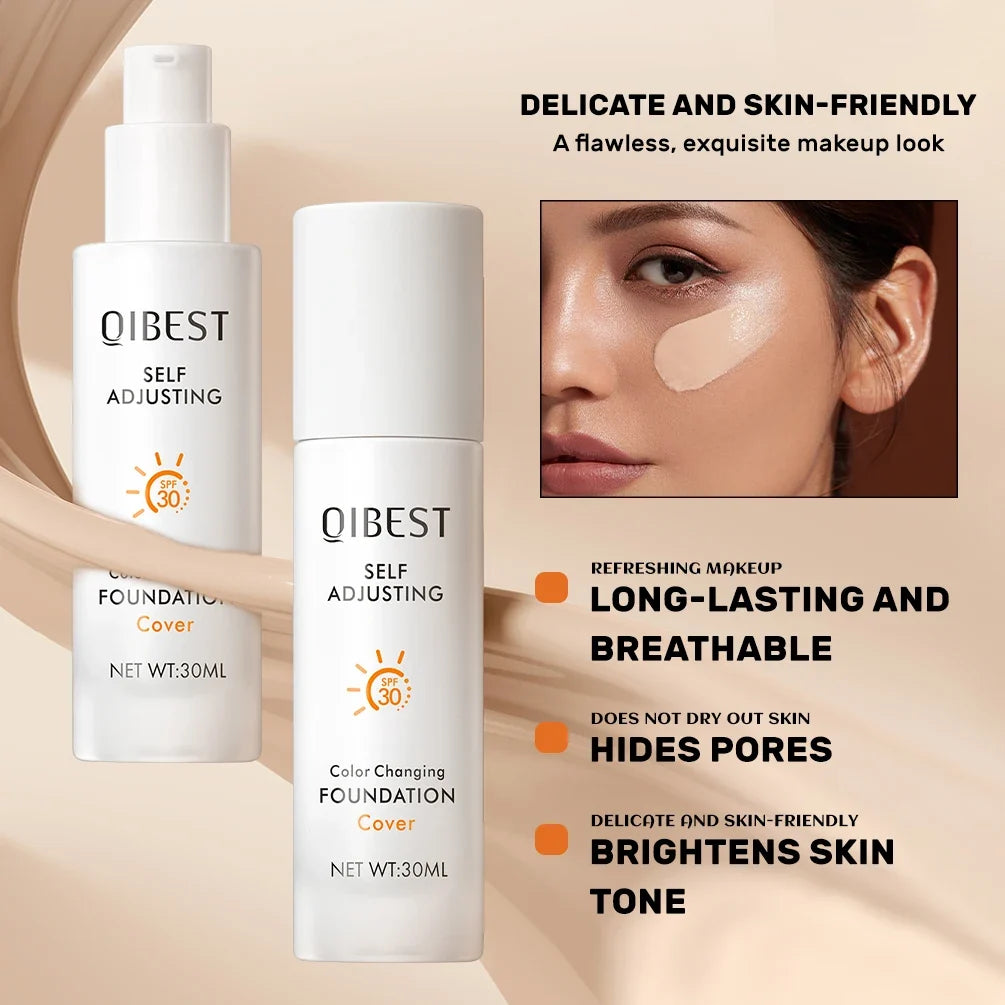 QIBEST Color Changing Foundation SPF 30+ | Hydrating Long Wear