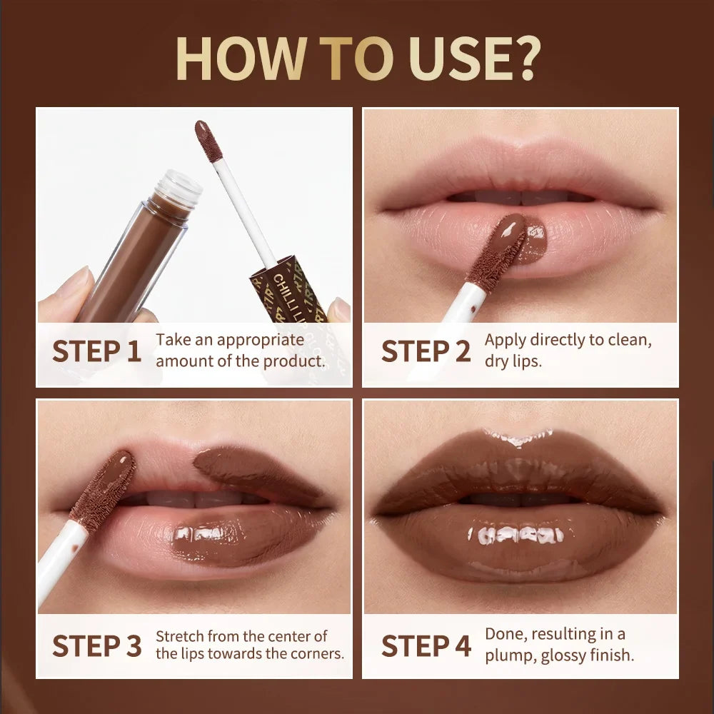 Chocolate Chilli Lip Gloss – Plumping Mirror Finish Gloss