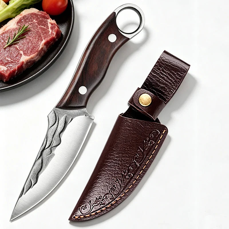 Wood Handle Full Tang Boning Knife – Stainless Steel Chef Knife