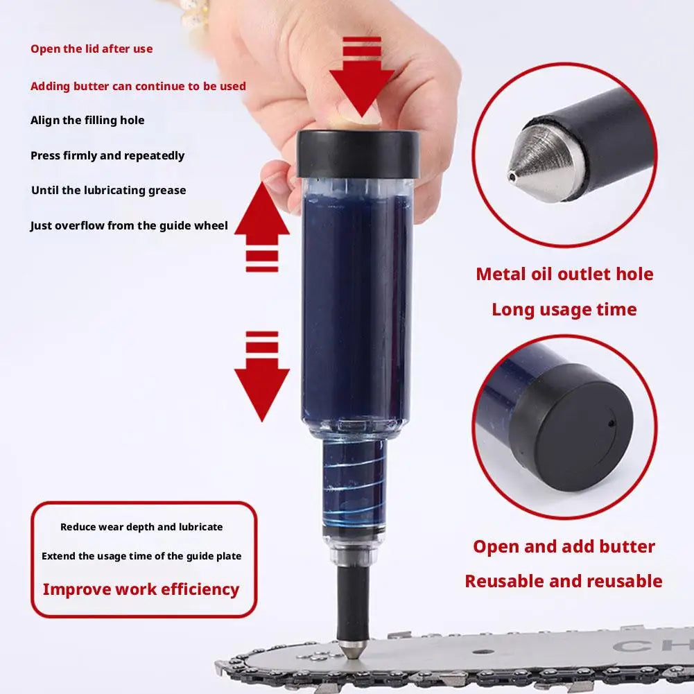 Precision Grease Pen for Chainsaw Guide Bar – Portable Lube Tool