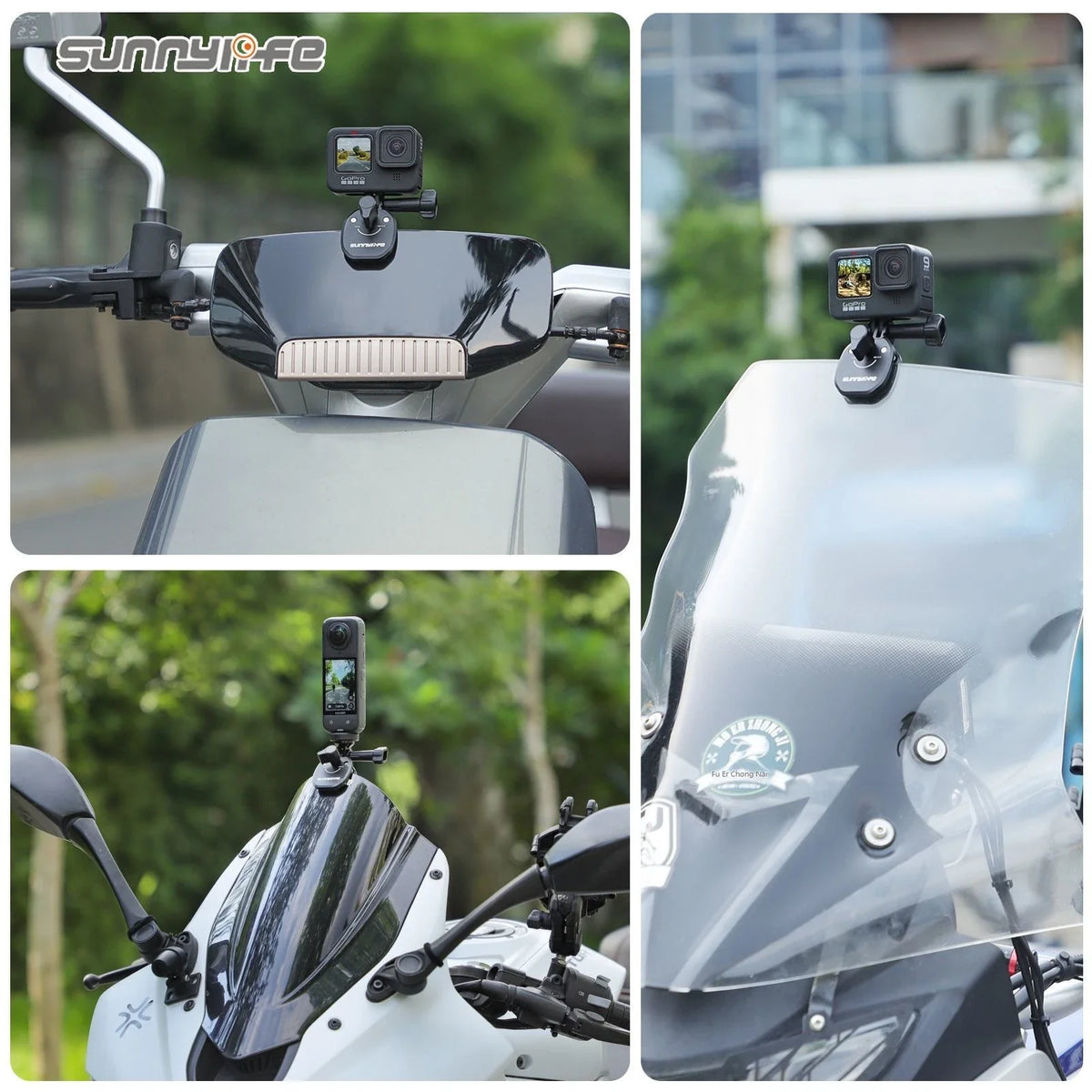 Sunnylife Metal Windshield Clip Mount for GoPro, DJI & Insta360