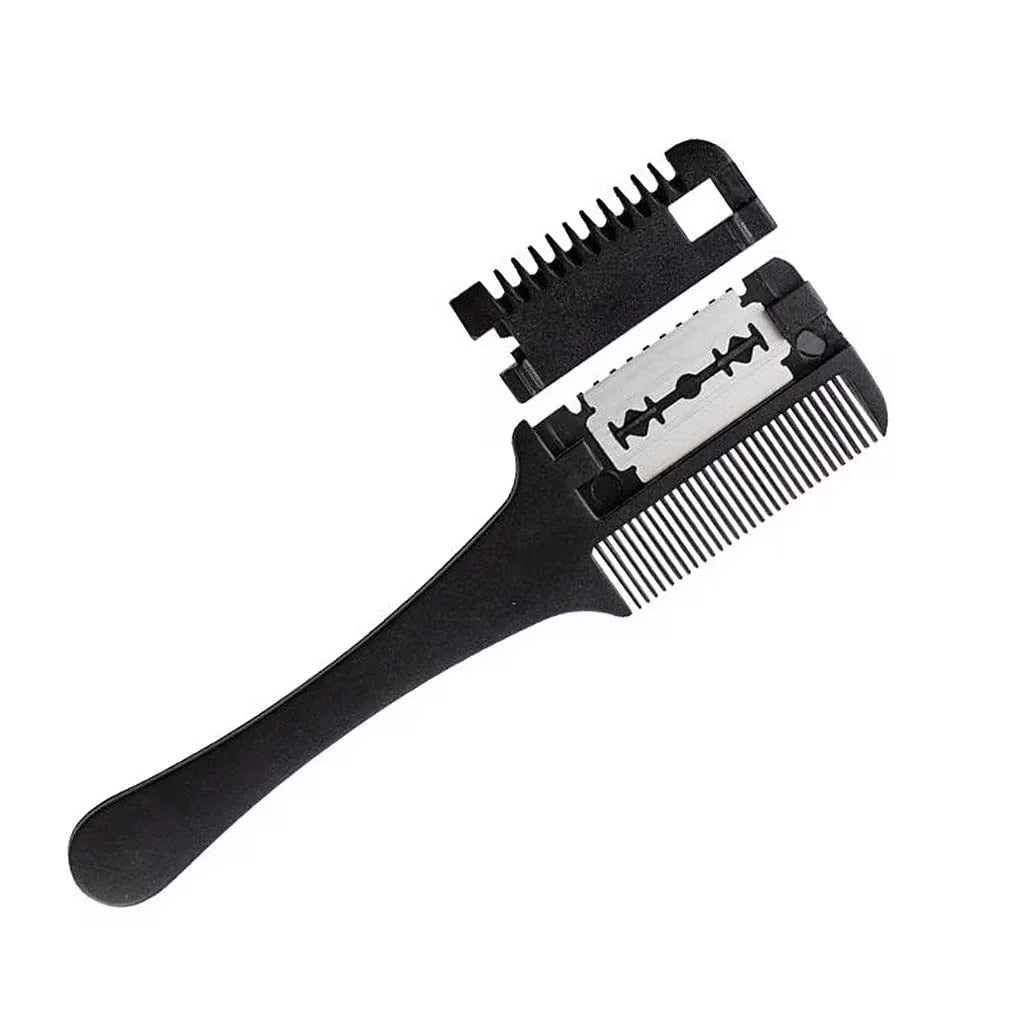 Portable Hair Thinning Comb | Double Edge Blade Self-Cut Tool