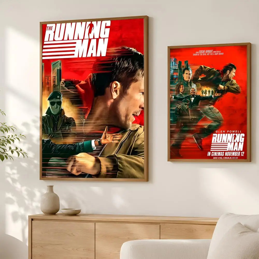 The Running Man HD PVC Self-Stick Wall Art Poster | Waterproof