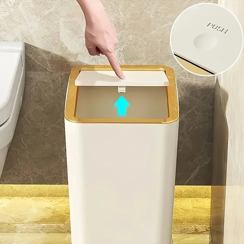 10L Odor-Proof Pet-Resistant Trash Can | Kitchen & Bathroom Bin