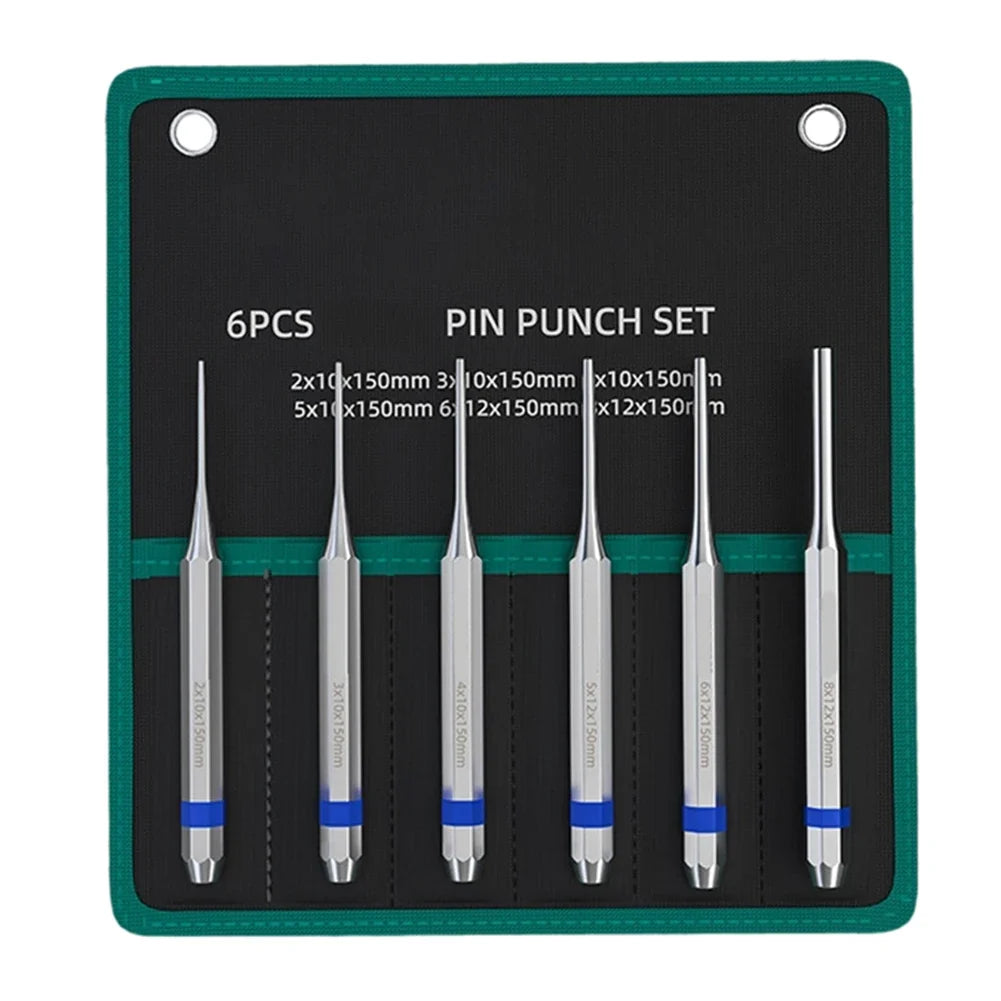2–8mm Roll Pin Punch Set – Heavy Duty Alloy Steel | 1 or 6 Pcs