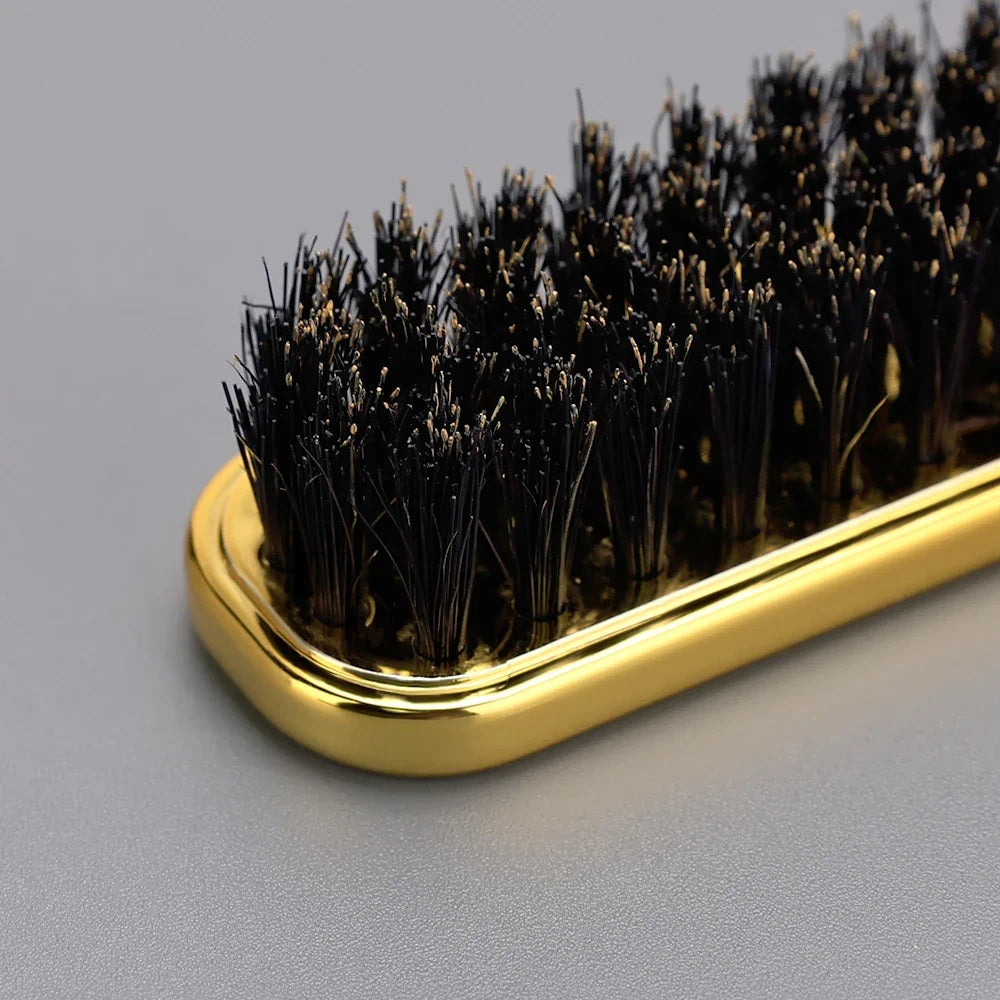 Folding Anti-Static Hair Brush & Beard Comb – Portable Styler