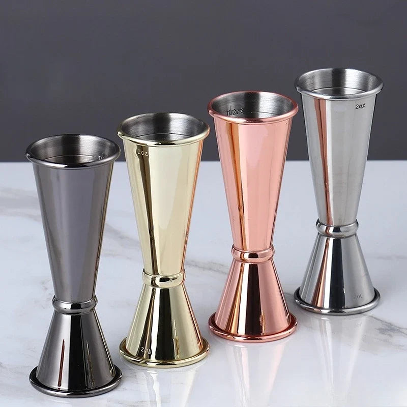 2026 Dual Shot 304 Stainless Steel Measure Cup Cocktail Shaker Drink