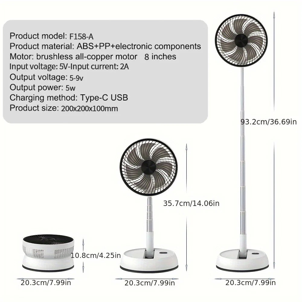 5400mAh Rechargeable Tower Fan | Remote, Timer, Oscillating