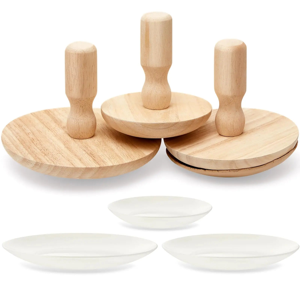 Wood Pottery Molds 4.5–6.5 in | DIY Bowl Plate Slump Press Mold