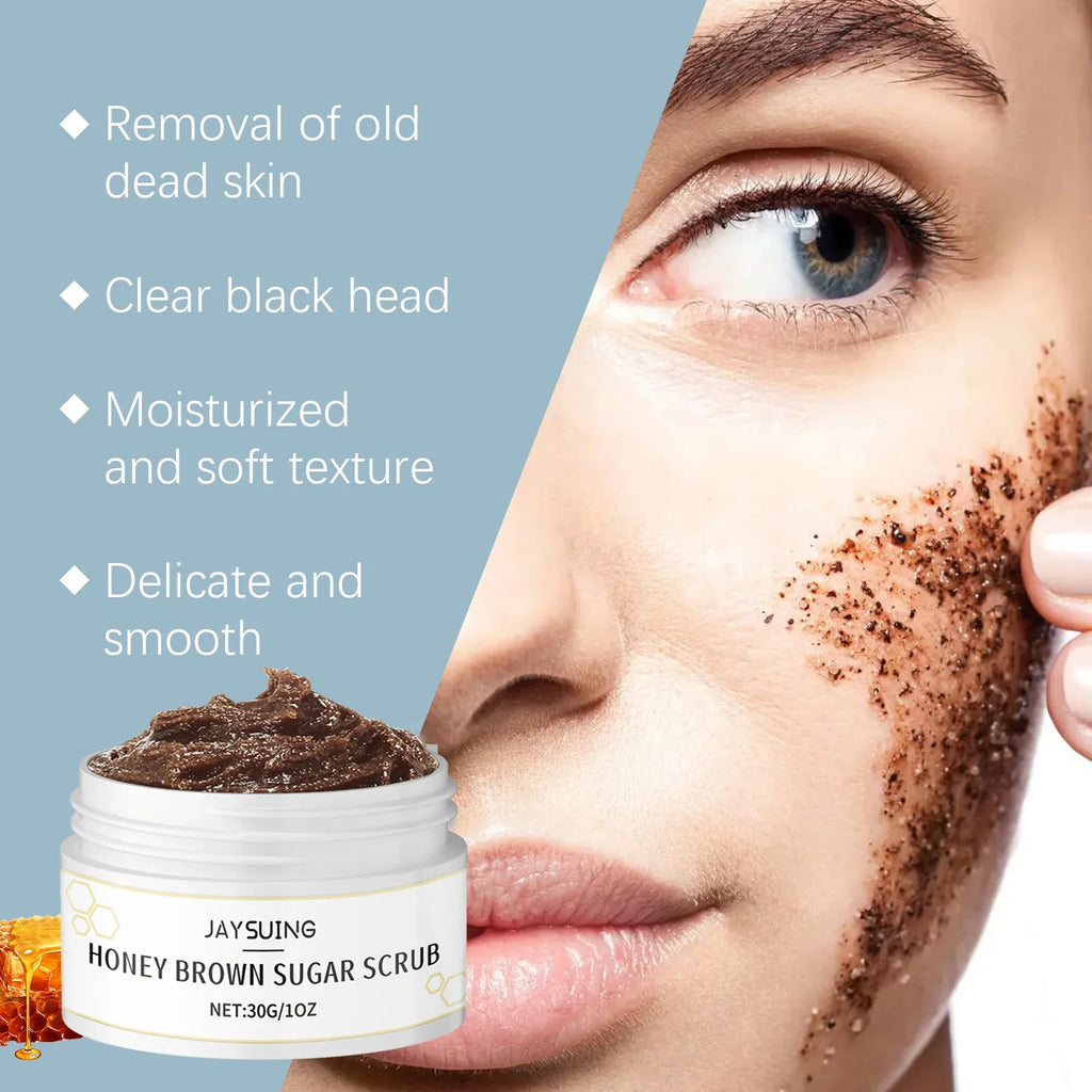 Honey Brown Sugar Face Scrub – Exfoliate & Smooth Skin 30g