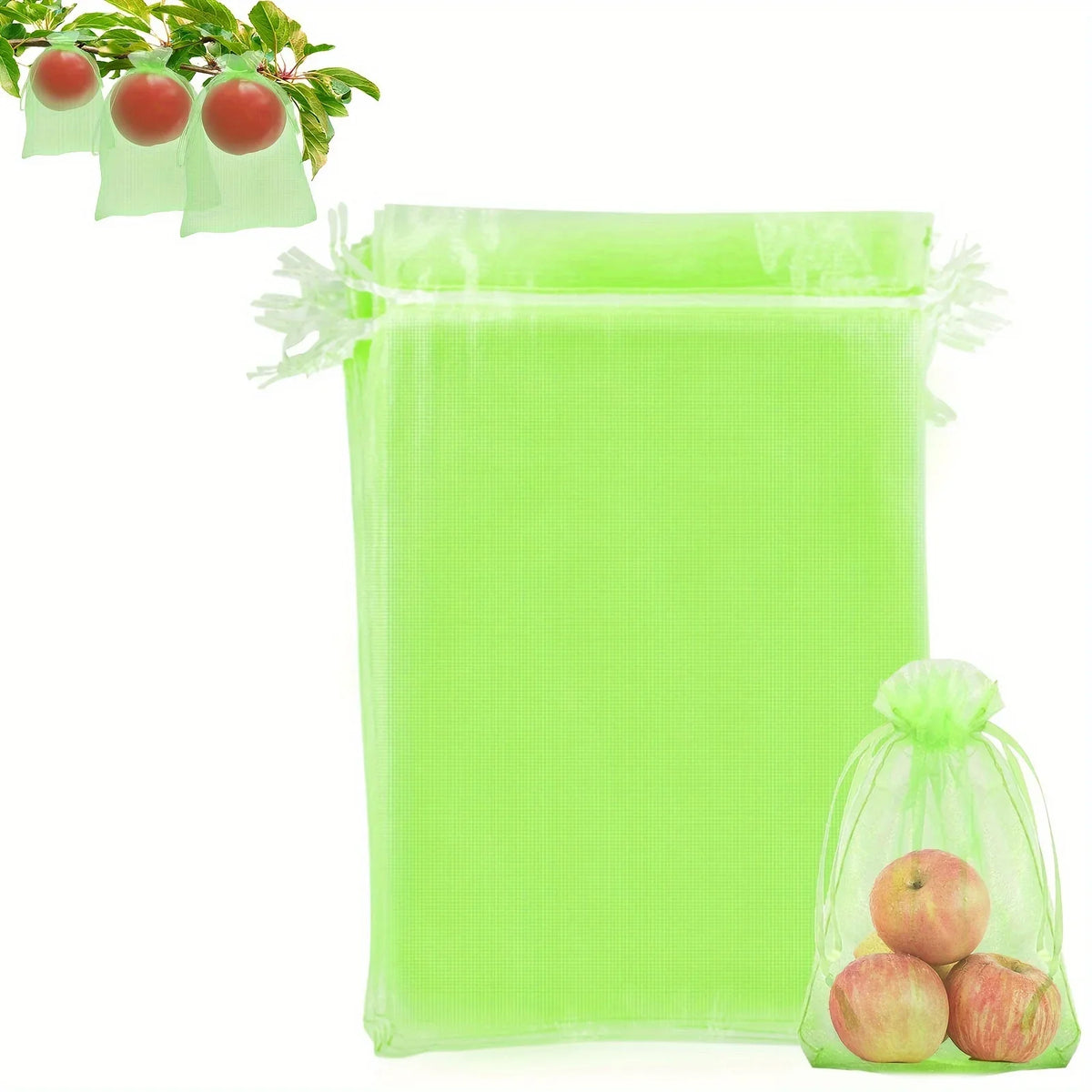 10-Pack Fruit Protection Netting Bags | Garden Mesh Barrier