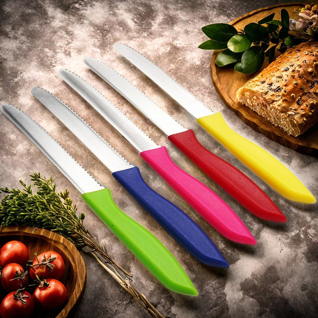 Serrated Steak & Bread Knife – Stainless Steel Multifunctional
