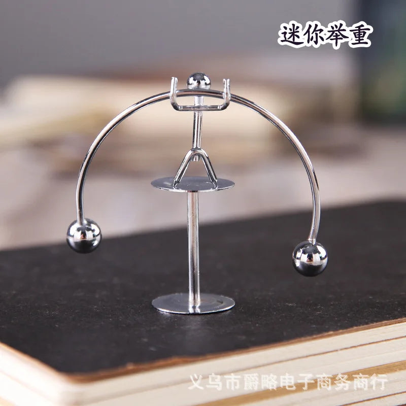 Mini Ironwork Balance Ironman Stress-relieving Figurine Untoppling