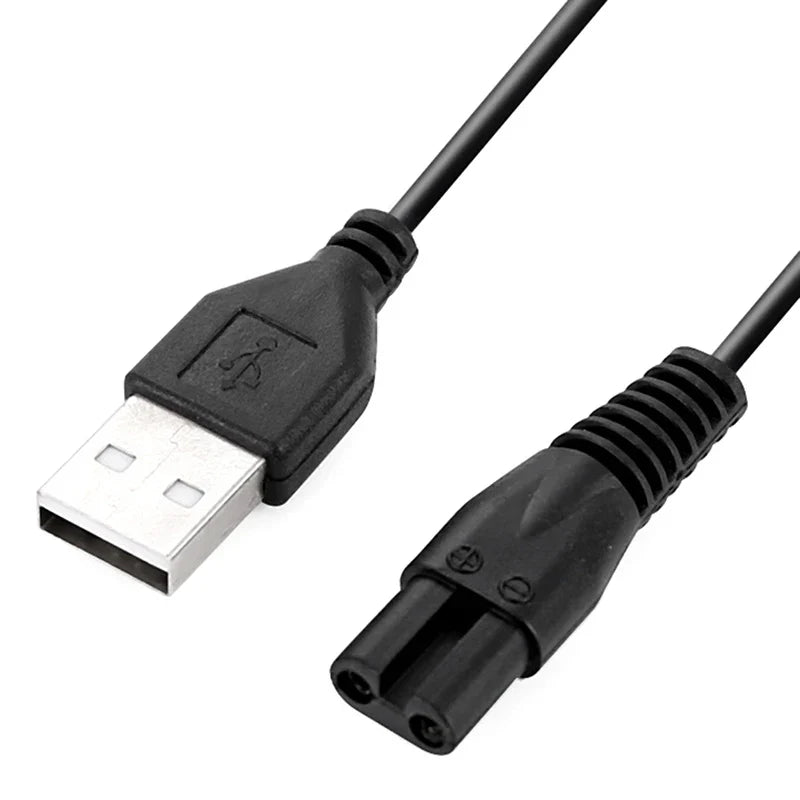 2-Pin Electric Shaver Charger Cable – 80cm Replacement Power Cord